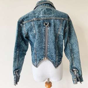 Vintage 80s Jordache Acid Wash denim jean jacket M